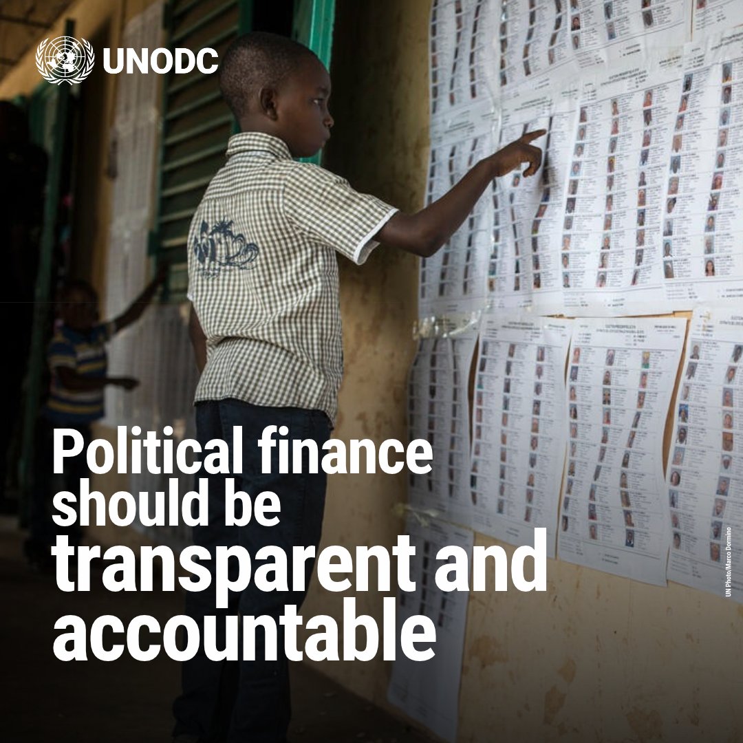 UNODC's tweet photo. Who funds politics matters.  

UNODC, @Int_IDEA &amp; @IFES1987 , with support from Norway, launch a global initiative to strengthen transparency and oversight in political finance: https://t.co/tIniXu1hws 

#UnitedAgainstCorruption https://t.co/EkEVwYKhLv