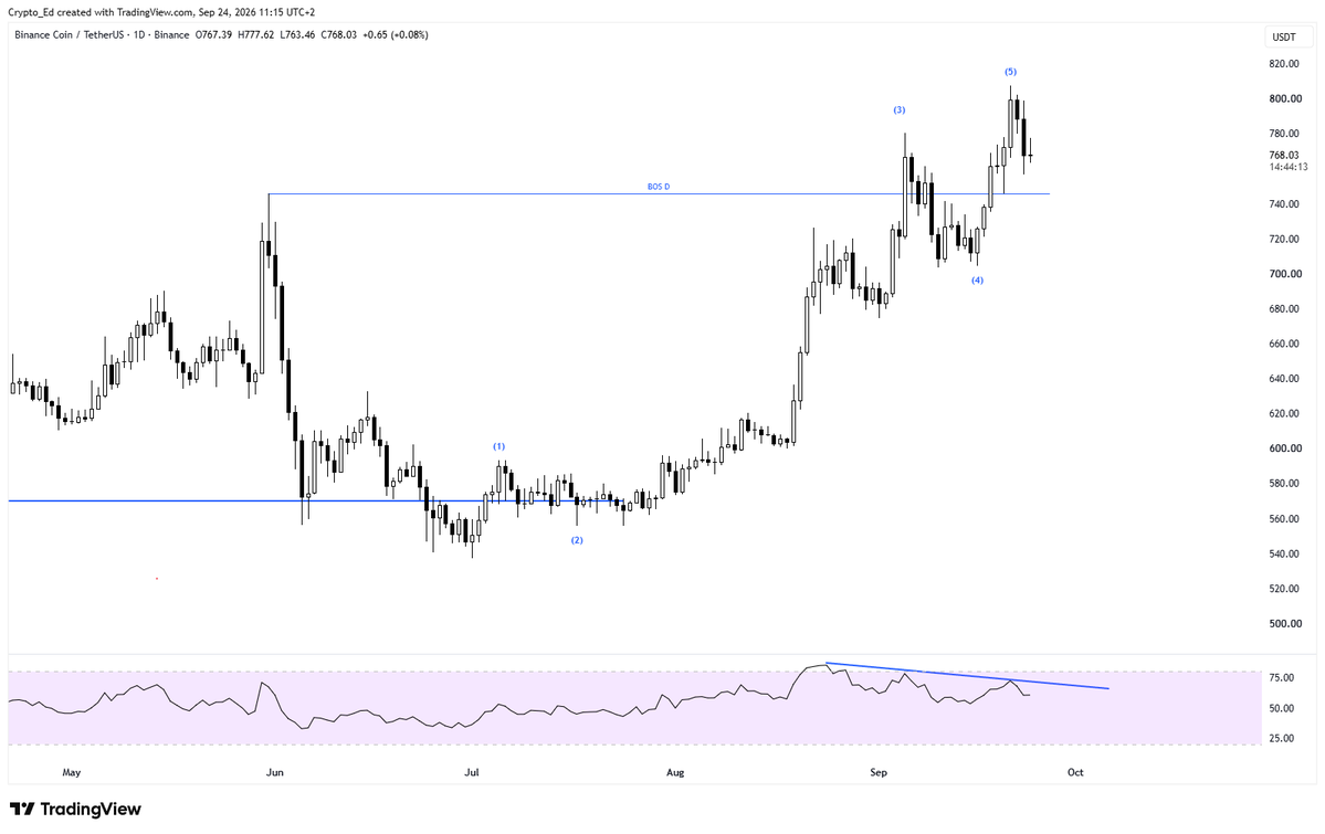Crypto_Ed_NL's tweet photo. ALTS 
Majority did 5 legs up and 5th leg came with bearish divergence.
We may have started a correction. 

Some examples https://t.co/LTc86ZcBvz