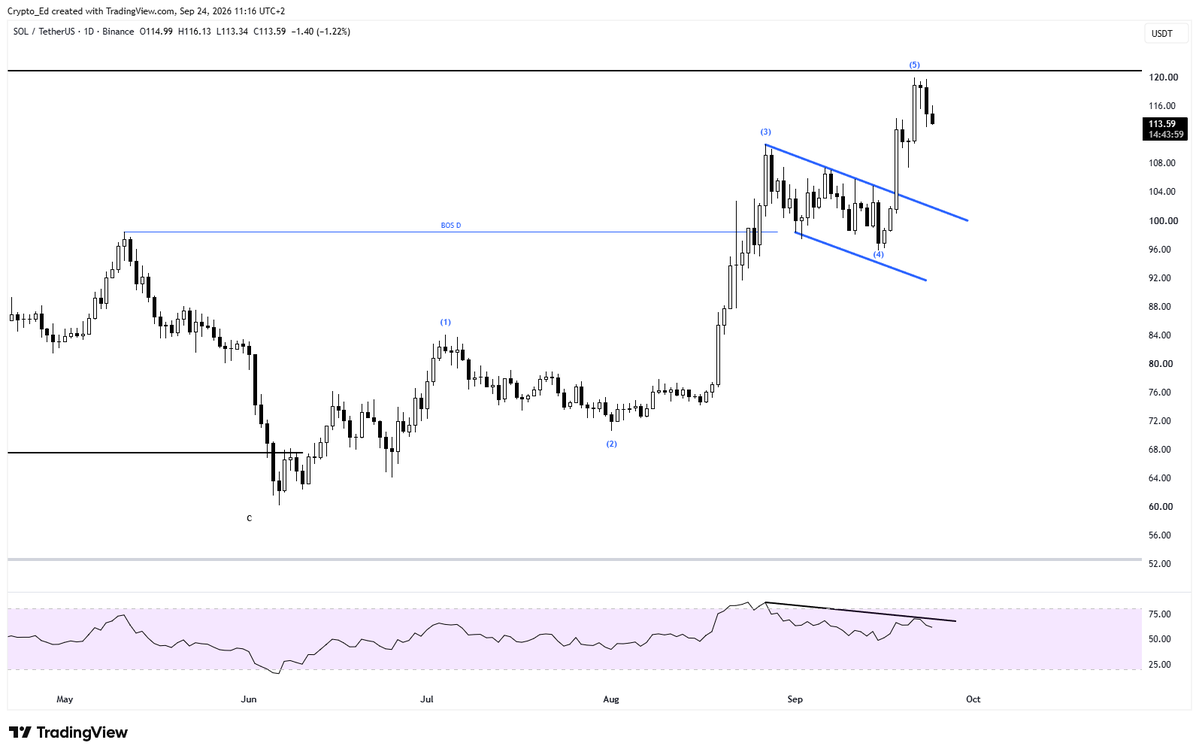 Crypto_Ed_NL's tweet photo. ALTS 
Majority did 5 legs up and 5th leg came with bearish divergence.
We may have started a correction. 

Some examples https://t.co/LTc86ZcBvz
