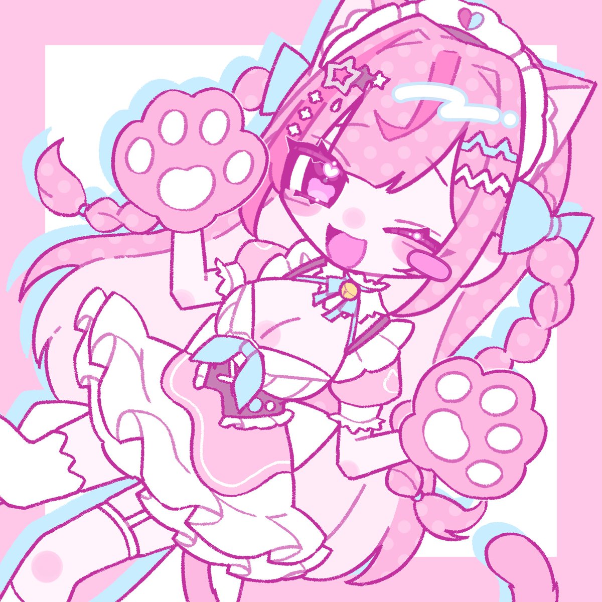 Lolita_1105_15's tweet photo. お気に入りさくにゃん🎀🐾

新衣装イラストも描きたい！！

 #結城さくな  #さくなあーと https://t.co/HjQhXctCph
