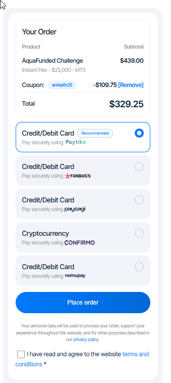 ambaposh's tweet photo. you'll get 25% off when you use ambafx25 at checkout for this instant 25K$ account with no consistency rule and no trailing DD https://t.co/GBWk49i5Y9