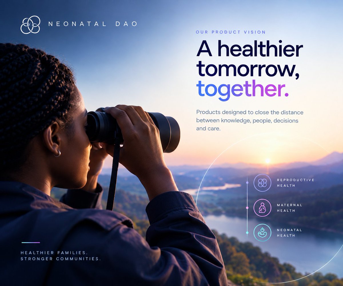 NeonatalDao's tweet photo. OUR PRODUCT VISION: A GLIMPSE OF WHAT'S COMING

Preventable gaps in care continue to contribute to poor neonatal and maternal health outcomes.

The challenge isn't one problem.

It's the distance between knowledge, people, decisions and care.

Neonatal DAO is building products designed to close that distance; bringing better health intelligence, education, technology and professional expertise closer to the moments where they can make a difference.

Here's a glimpse of what's coming. 👇🏽

CONSUMER HEALTH APPLICATIONS

Imagine having intelligent health technology with you through some of life's most important moments.

From fertility and pregnancy to childbirth, newborn care and beyond. Products designed to help people make sense of what's happening, understand their options, know what to do next and find the right care when it matters.

CONNECTED HEALTHCARE SYSTEMS

Healthcare works better when the right people, information and expertise can move together.

We are building the infrastructure that can connect professionals, patients, health information and care pathways, creating new channels for expertise to reach people and for care to become more coordinated.

HEALTH INTELLIGENCE & RESEARCH

The next breakthrough in reproductive, maternal and neonatal health may already exist somewhere in the world's research.

The opportunity is to make that knowledge easier to discover, connect, interpret and put to work.
Products in this space will help turn research into intelligence that can travel further; supporting researchers, professionals, educators and the wider health ecosystem.

HEALTH EDUCATION

Good health education shouldn't end with “now you know.”
It should leave people better prepared for what comes next.

We're building products that turn complex reproductive, maternal and neonatal health knowledge into practical learning; helping people understand their bodies, prepare for important health moments and act with greater confidence.

HEALTH COMMUNITY & PARTICIPATION

The people affected by health challenges should have a place in solving them.

We're developing ways for people to learn from one another, connect with trusted expertise, contribute knowledge, support important work and participate in a growing health ecosystem.
Because improving maternal and neonatal outcomes won't come from technology alone.
It will take people.

These products are being built to work together for;

fewer preventable complications.
fewer missed opportunities for intervention.
better neonatal health outcomes 
better maternal health outcomes.

That's the product vision.

We're showing you the blueprint.
Not everything behind it.

Some of what we're building are closer than you think. 

Dont blink 👀

Buy $TENDER. Hodl $TENDER