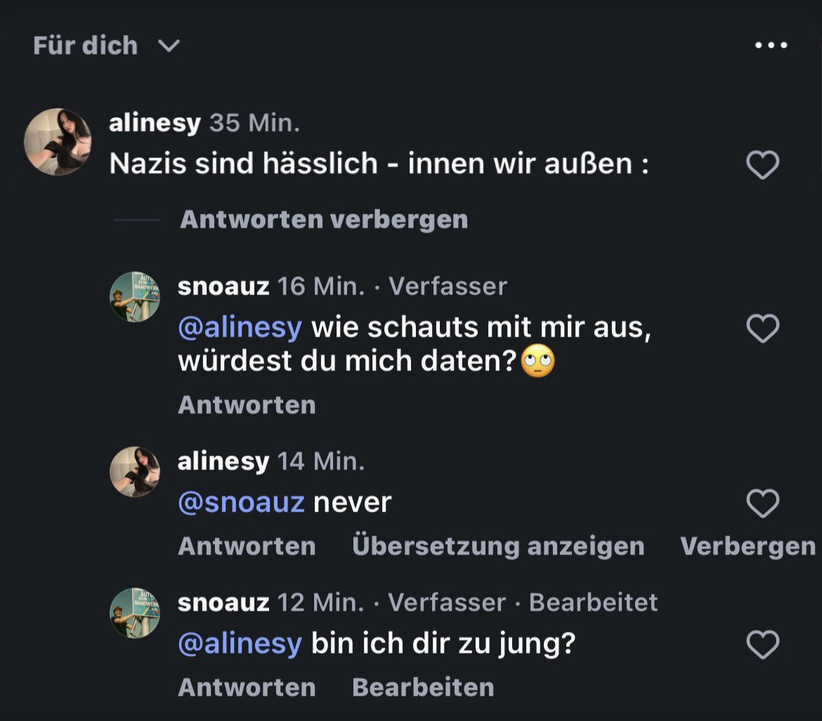 snoauz's tweet photo. ich glaube sie will mich https://t.co/o00xMJ8ILA