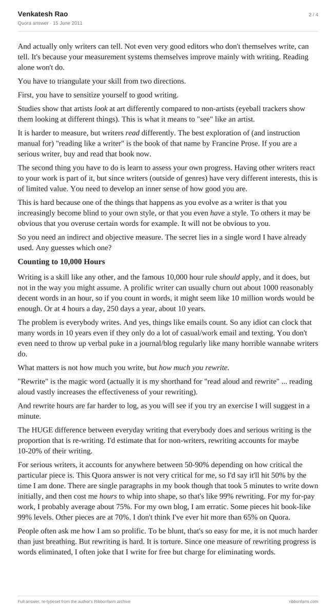 nosilverv's tweet photo. This is possibly my fave thing Venkatesh Rao has written: on how to become a good writer, and the distinction between thinking-first and writing-first writers. https://t.co/iip32moMG9