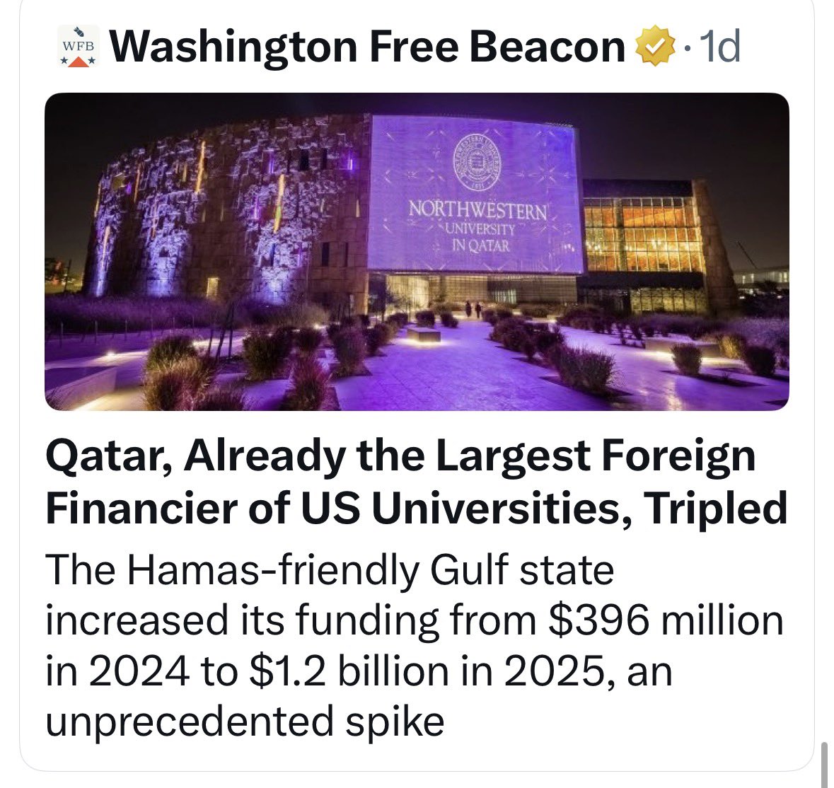 DumisaniTemsgen's tweet photo. Correct. And Qatar 🇶🇦 tripled its funding of our universities during Trump’s first year of his second term. 

Because 4D Chess. https://t.co/aIyuc56dSP