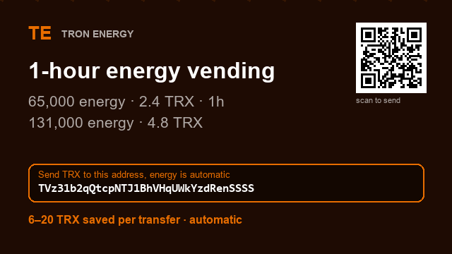 DignaBearea3's tweet photo. Send TRX, energy lands in your wallet within a minute.

65,000 energy · 2.4 TRX · 1h
4.8 TRX → 131,000 energy
Check the bio
#Solana https://t.co/211UJp1uwq