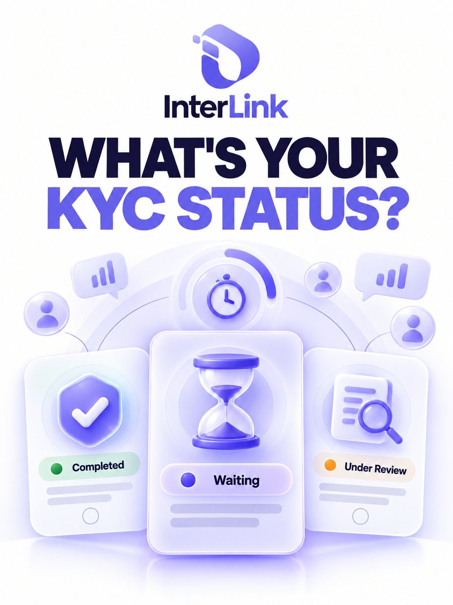 interlinklabusa's tweet photo. Why have some people already completed KYC while you’re still waiting? 👀

On InterLink, KYC is not based only on registration order. Your queue position can change depending on your activity and contributions.

Curators provide 24-hour support to keep the verification process moving continuously.

How long have you been waiting for KYC?

#InterLink #ITLG #ITL