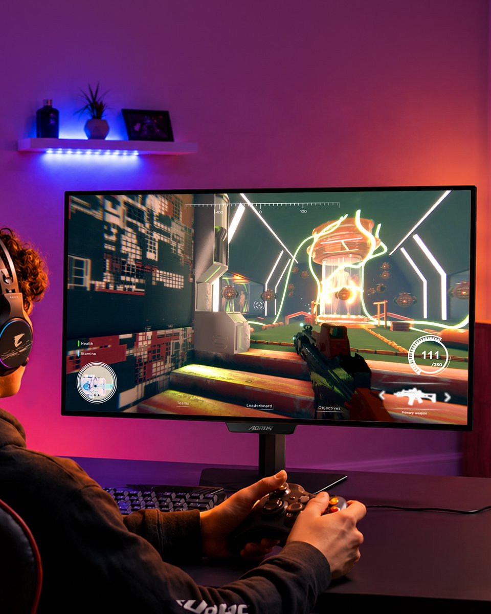 AorusOfficial's tweet photo. Ready to upgrade your view? 🫵🫵
The AORUS FO27Q28G brings next-level Tandem OLED tech and 4th Gen #WOLED clarity straight to your setup. Paired with a buttery-smooth 280Hz refresh rate and 0.03ms response time, you get pure visual perfection and the ultimate competitive edge!🤌❤️🔥#AORUSELITEMonitors