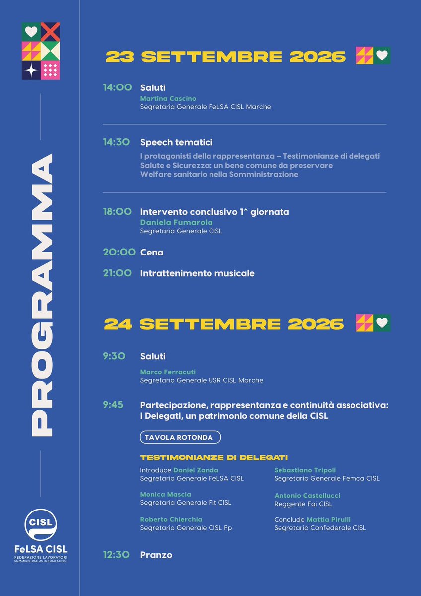 cislmarche's tweet photo. Grazie a @FelsaCisl per aver scelto le Marche. I delegati sono il volto quotidiano del sindacato, punto di riferimento per chi affronta transizioni e incertezze. Per noi non esistono lavoratori di serie A e B: garantiamo a tutti stessi diritti e dignità. #CISLMarche https://t.co/AHFlduMg1s