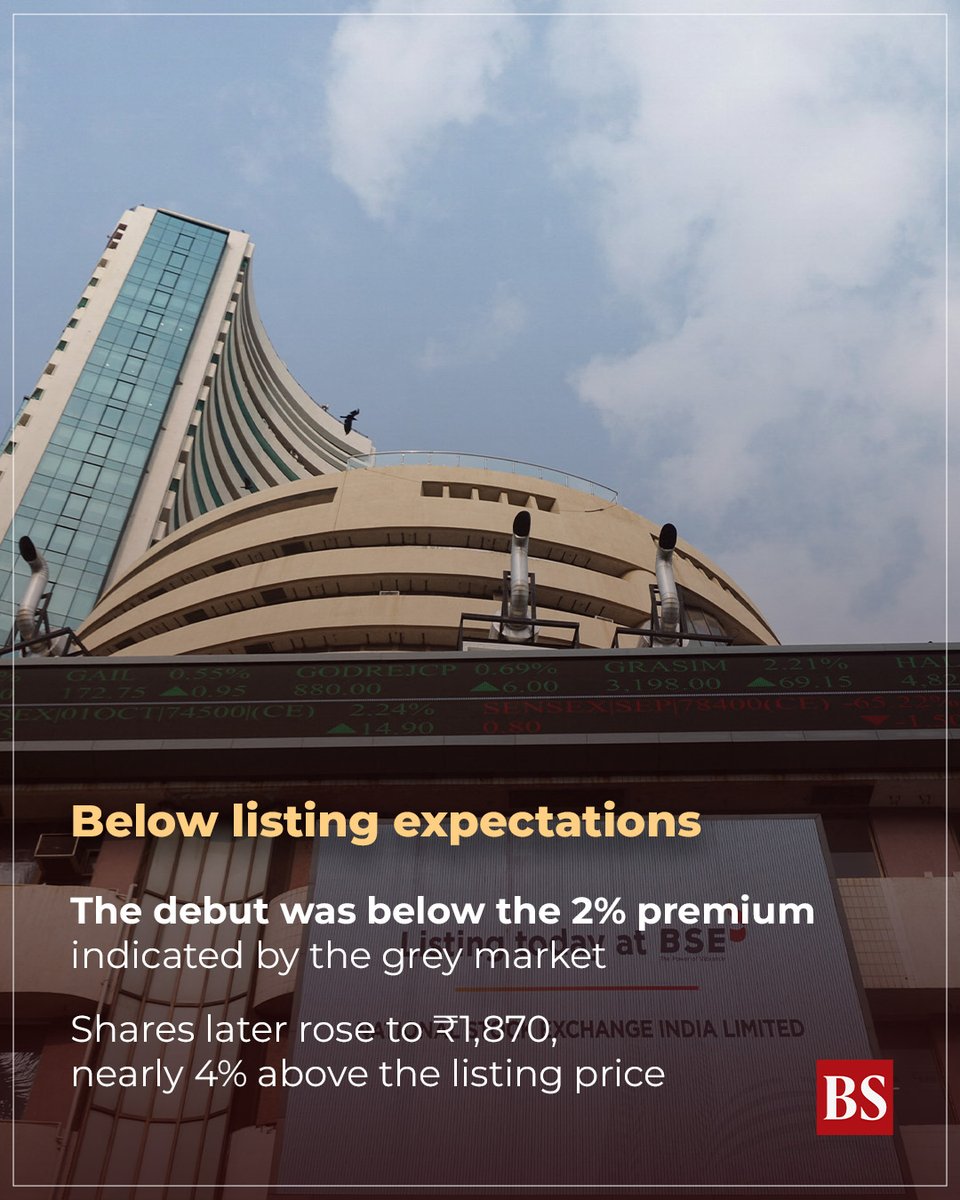 bsindia's tweet photo. Kejriwal Research’s Arun Kejriwal called the listing “lacklustre”. He flagged uncertainty over institutional buying support and said the stock could face selling pressure if it stayed around the listing level. https://t.co/BKBMOOXJWM