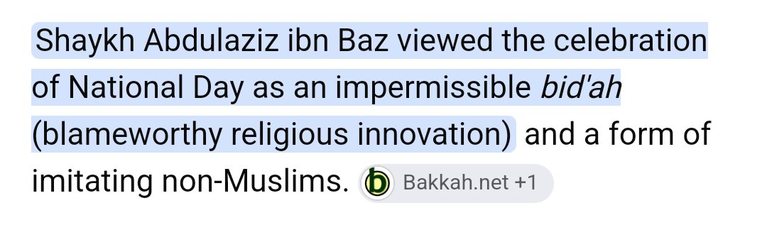 78692_I's tweet photo. @Syedkh_92 @SOLDIEROFHAQ Sin of Recitation Qur'an or Sin of reading hadith of Seerat An-Nabawi ﷺ or sin of reciting Nasheed Of Rasoolullah ﷺ like Tala Al Badru Alayna??
&amp; Your own bline mufti bin baz gave Fatwa that "National Day Is Bid'ah".

According to you blind bin baz was idiot huh??? https://t.co/VKA6MJZd5e