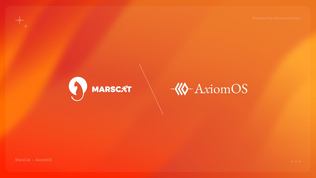 MarsCat_Global's tweet photo. MarsCat 🤝@axiomos_

We’re excited to announce our partnership with @axiomos_.

AxiomOS is building a multi-chain coordination layer for AI agents, applications, data networks, and digital assets — connecting state, execution, value, and governance across ecosystems. 🌐

MarsCat and AxiomOS will work together to explore new possibilities across AI, decentralized communication, and multi-chain infrastructure.

Building a more connected and intelligent Web3 ecosystem. 
#Privacy #Web3 #Ai
