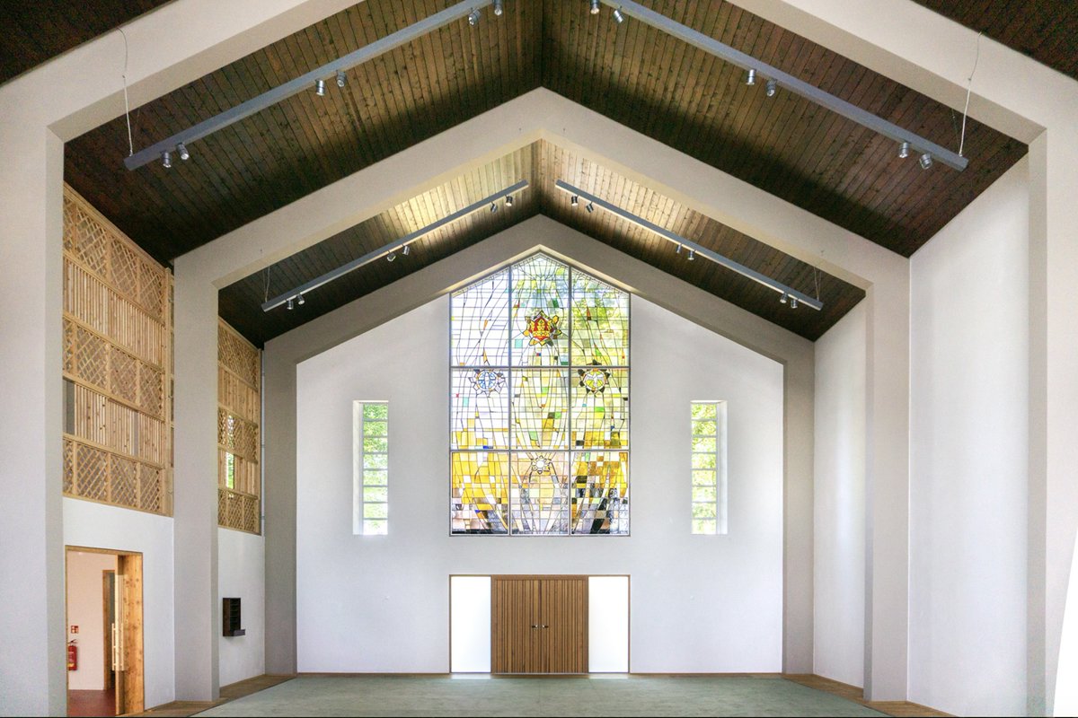 johannkoenig's tweet photo. Over the years, I developed a particular passion for the adaptive reuse of churches and monasteries. I am constantly looking for examples that preserve architectural quality while giving these spaces a sustainable future.

The former Dreifaltigkeitskirche is one such example.

Following its deconsecration, the church was transformed into an Aikido dojo. Rather than fundamentally altering the building, the new use embraces many of the qualities that made it a church in the first place: concentration, discipline, community, and contemplation.

Designed by Georg Rasch in the 1960s, the building retains its distinctive architectural character, including its striking roof structure. The project demonstrates that successful church reuse does not always require dramatic transformation. Sometimes a new purpose can emerge naturally from the existing space.

What I find particularly inspiring is that the building remains a place where people come together with intention. The function has changed, but the sense of purpose has not.

I am always interested in learning about churches, monasteries, convents, or other religious buildings that are vacant or searching for a sustainable future. If you know of any such places, I would be grateful if you shared them in the comments or sent me a message.

#ChurchReuse #SacredArchitecture

© Images by Felix Hemmers