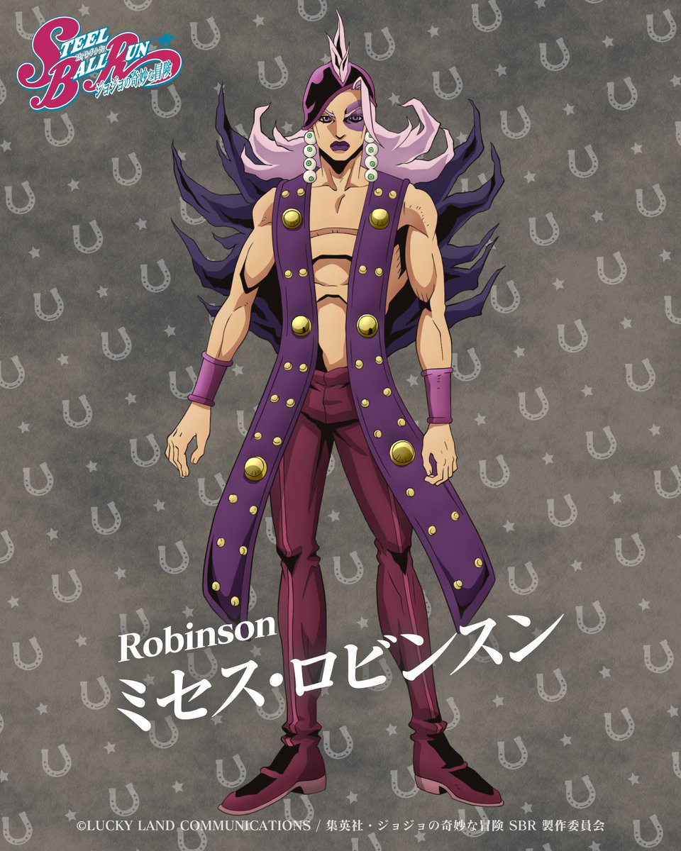 anime_jojo's tweet photo. ミセス・ロビンスン
cv.福西 勝也

Robinson
cv.Masaya Fukunishi

Netflixにて毎週金曜日 世界独占先行配信中！
New episodes streaming every Friday, worldwide exclusively on Netflix!

#jojo_anime https://t.co/zNl1LHTo6q
