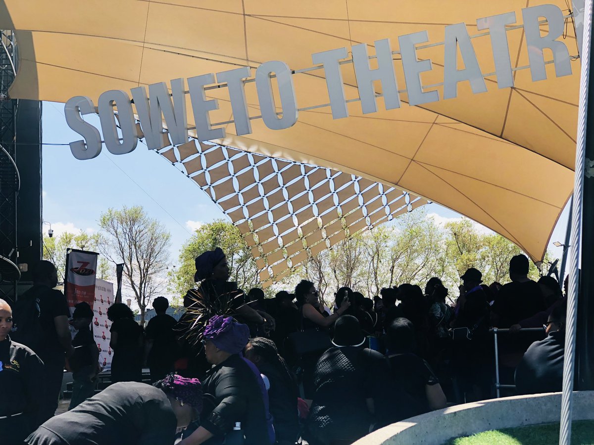 Djyme's tweet photo. We are gathered here @jozifm @sowetotheatres praying 🙏🏼 #enoughisenough please join us 🙏🏼 https://t.co/6SeNfR1MCj