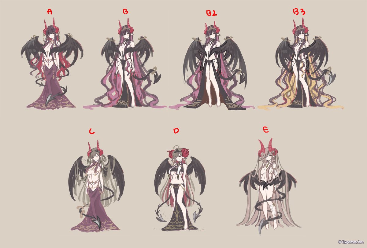 priconne_redive's tweet photo. 【プリコネ第3部 -Art Journey-】
メインストーリー第3部のキャラクターや世界観を作り上げた秘蔵資料を、プリコネR公式Xアカウントにて特別公開中！

※本ポストは一部刺激の強い表現を含むため、画像を「センシティブな内容」に設定しています。

▼DAY FINAL『フレイヤ』『アルシャト』『リーザ』『幻境竜后』（2／4）
続いては『アルシャト』の「デザイン案」「デザイン設定資料」をご紹介！

[製作チームからのコメント]
「王家の装備『色欲』の持ち主なんですから」、と関係各所に相談しギリギリまで攻めたデザインをお願いしたアルシャトです。4部への橋渡し役でもあったので、アルゲティの要素も散りばめてもらいました。キャラ性が明確なせいか、アニメやバトルでも、かなり気合の入った演出をしてもらっているので必見です。（シナリオチーム）

#プリコネR #第3部ArtJourney