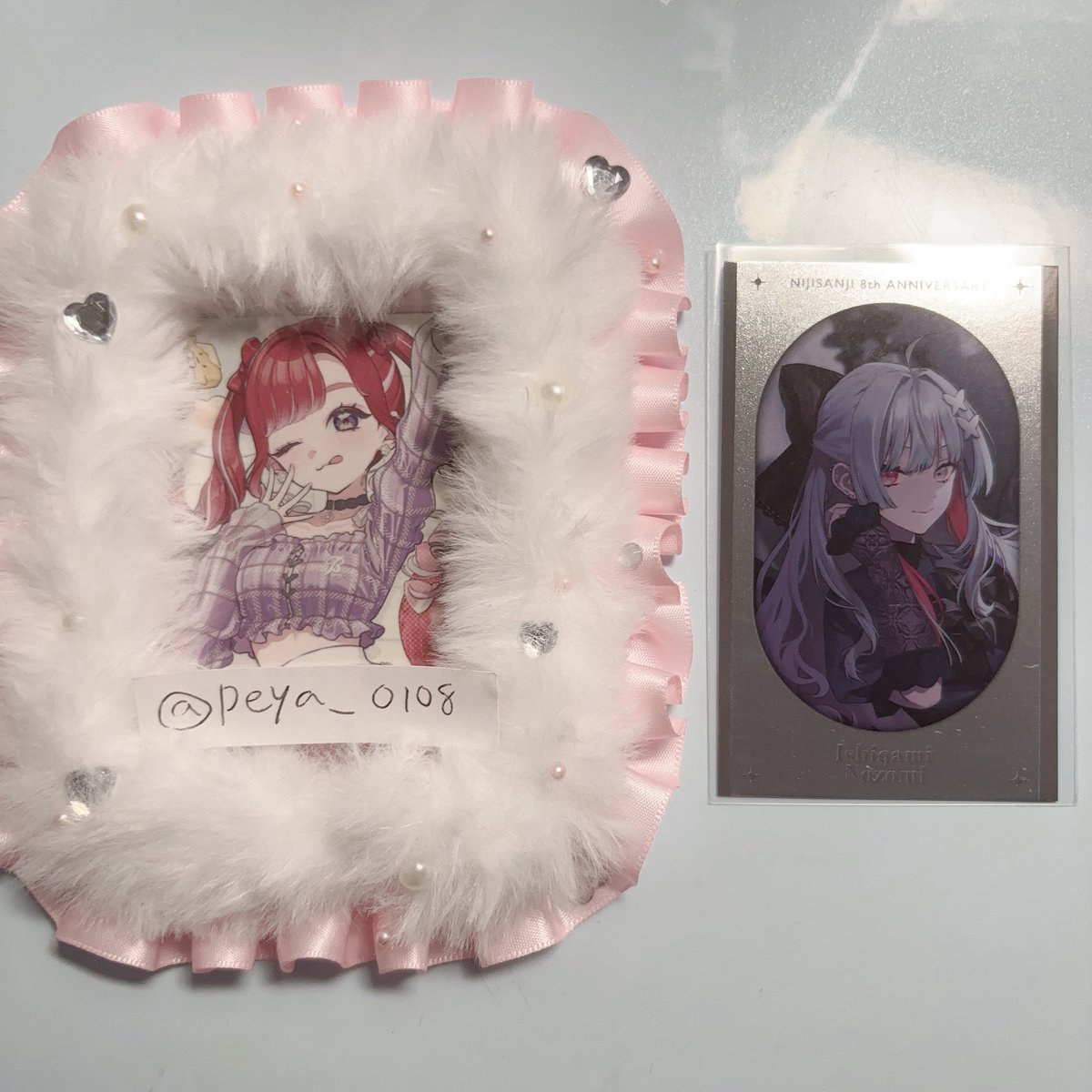 peya_0108's tweet photo. [交換] にじさんじ 8th ランダムメタルカード チェキ Dグループ

譲）下記画像の方
求）IDの方

郵送のみ https://t.co/Y7wYbvb82c