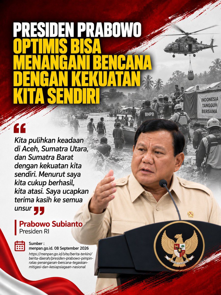 lalanuy5's tweet photo. Bencana yang ada di lndonesia pastinya akan segera pulih dengan kekuatan sendiri 
#SeptemberPulih
Indonesia Damai https://t.co/jiHkaUMiux