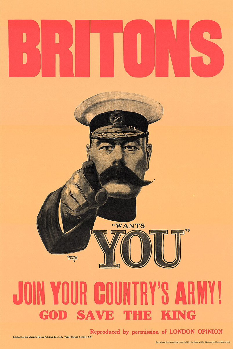 Reddsab's tweet photo. On the back of Rees Mogg and his 'you must enlist and be prepared to die for your country' post on social media lately. Will we see posters like this from 100+ years ago and possibly a series of something like the late 90s soldier soldier? https://t.co/OFwzgLN0Z3