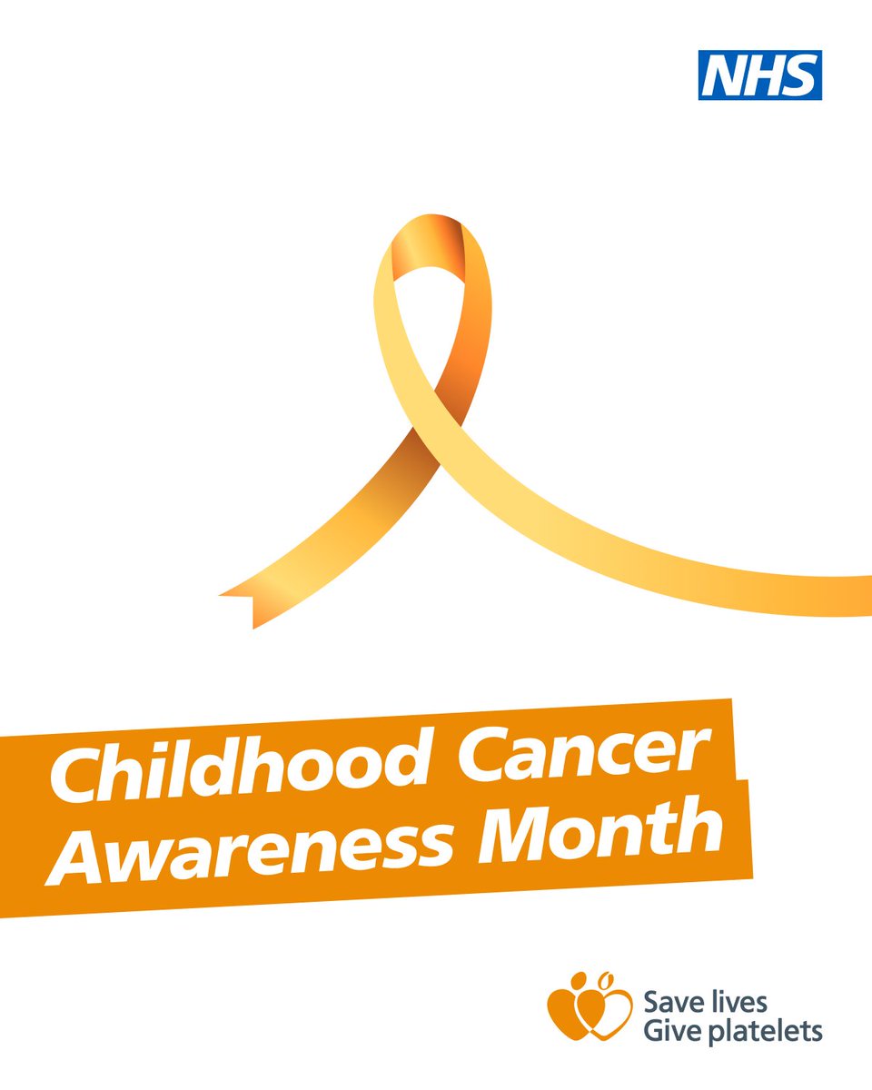 GiveBloodNHS's tweet photo. September is #ChildhoodCancerAwarenessMonth. 

Many children undergoing cancer treatment rely on platelet transfusions as part of their care. 

Just one platelet donation can help up to 12 children. 

Thank you to every donor. 💛 https://t.co/wo32ZvEjN0
