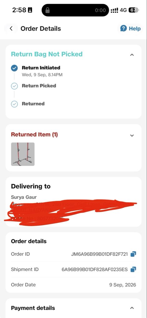 MadaraReanimtd's tweet photo. @JioMart_Support @abheshekbansal 
Absolutely..absolutely incompetent order management by @JioMart &amp; their  delivery partner @shadowfax_in 

Order Id:JM6A96B99B01DF82F721

They have not been able to attempt a single successful pickup of a wrong delivered item since 9th Sep. (1/2) https://t.co/ajgZtoU7MC