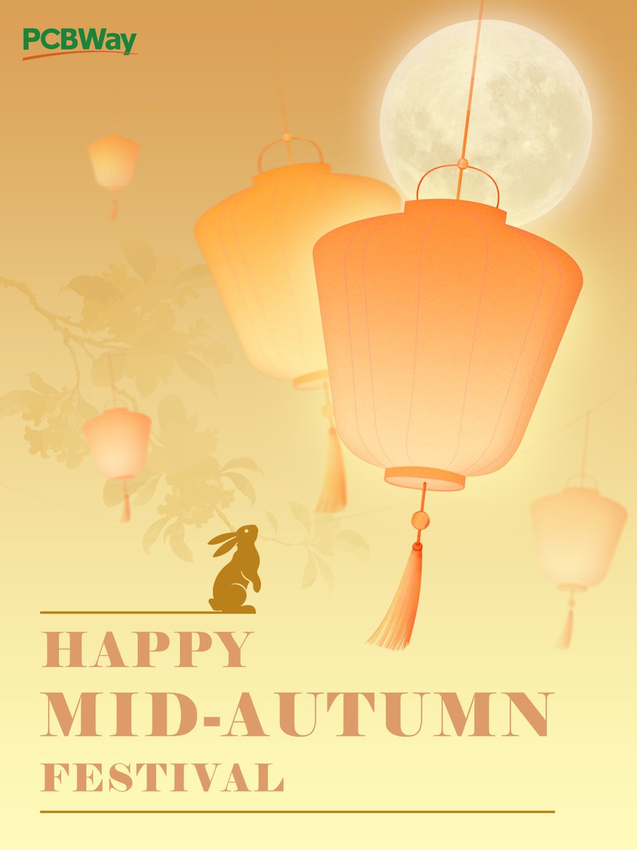 PCBWayOfficial's tweet photo. 🌕💖Happy Mid-Autumn Festival.
May the night be bright, the mooncakes sweet, and the days ahead just as complete. https://t.co/p0HOzEJgvV
