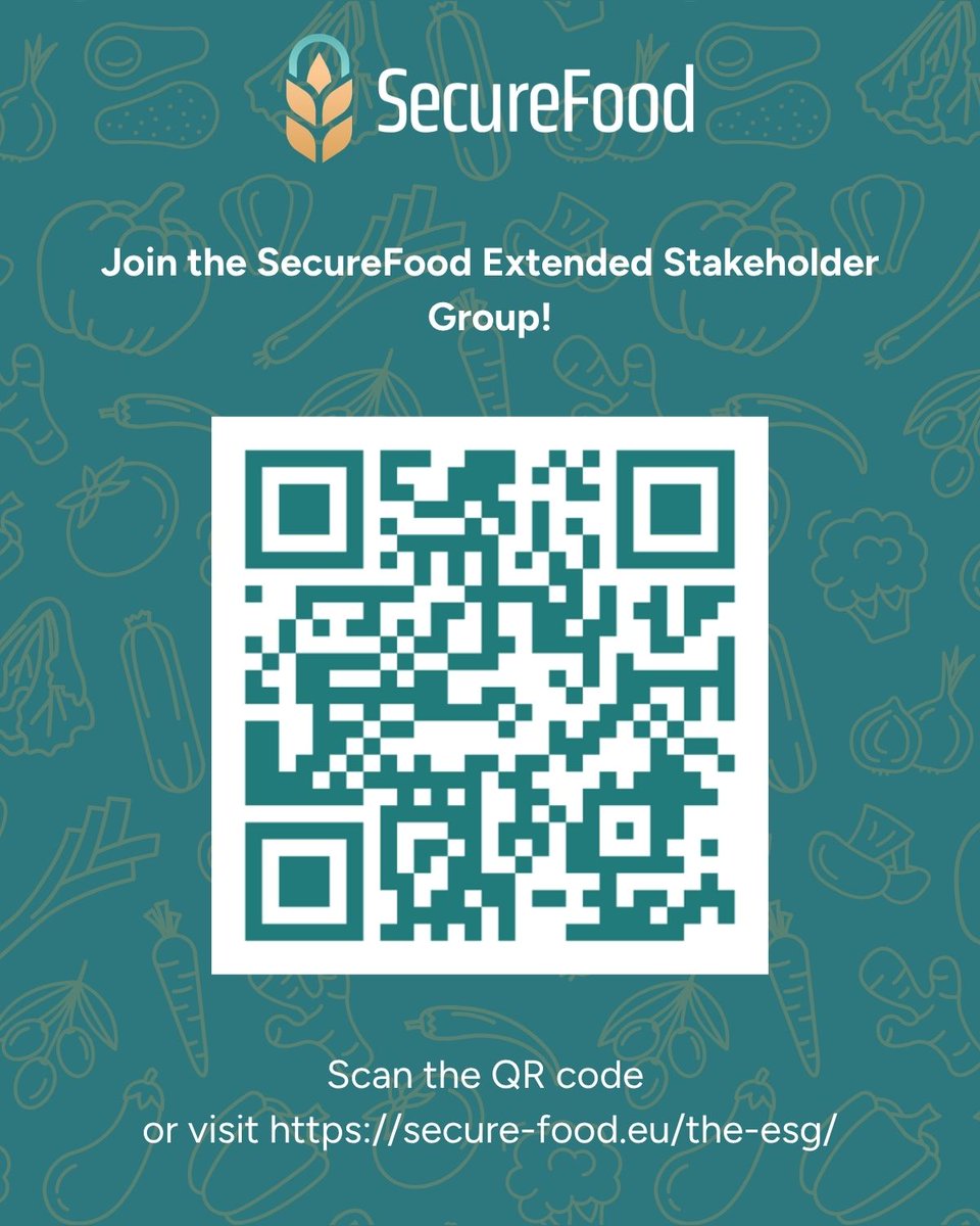 SecureFoodEU's tweet photo. Interested in solutions for a more resilient food supply chain?

Join SecureFood’s piloting session to explore our tools, see them in action, &amp; share your feedback.

📅 13 Oct | 15:00–17:30 CEST
📍 Lisbon or online

Join our Extended Stakeholders Group to receive an invitation ✉️ https://t.co/L74SWME4qc