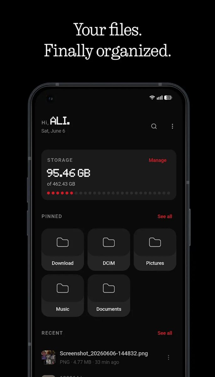 AliFakhruddin13's tweet photo. Have you tried N Files yet? A @nothing inspired File Manager with amazing optimization tools.
#nothing #nothingcommunity https://t.co/CPTrqqOFYO