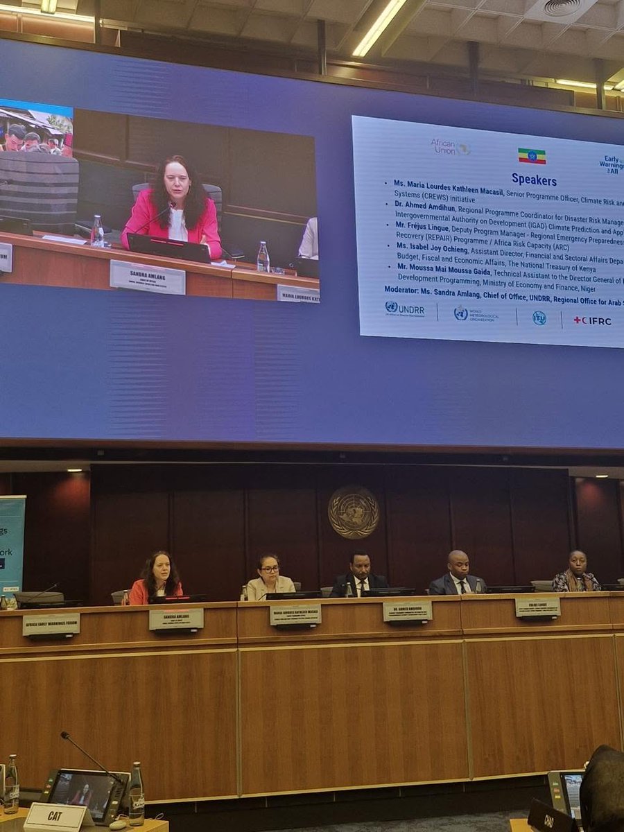 UNDRRArabStates's tweet photo. 🌍 From Addis Ababa to Tunis: the push for Early Warnings for All continues. The Africa Early Warnings Forum (2–4 Sept) gathered 400+ experts from 50+ countries. Next stop: the 2nd Arab Forum for Early Warning & Disaster Preparedness, 12–14 Oct, Tunis.
#EW4All #ArabStates https://t.co/a1Q0bedLnS