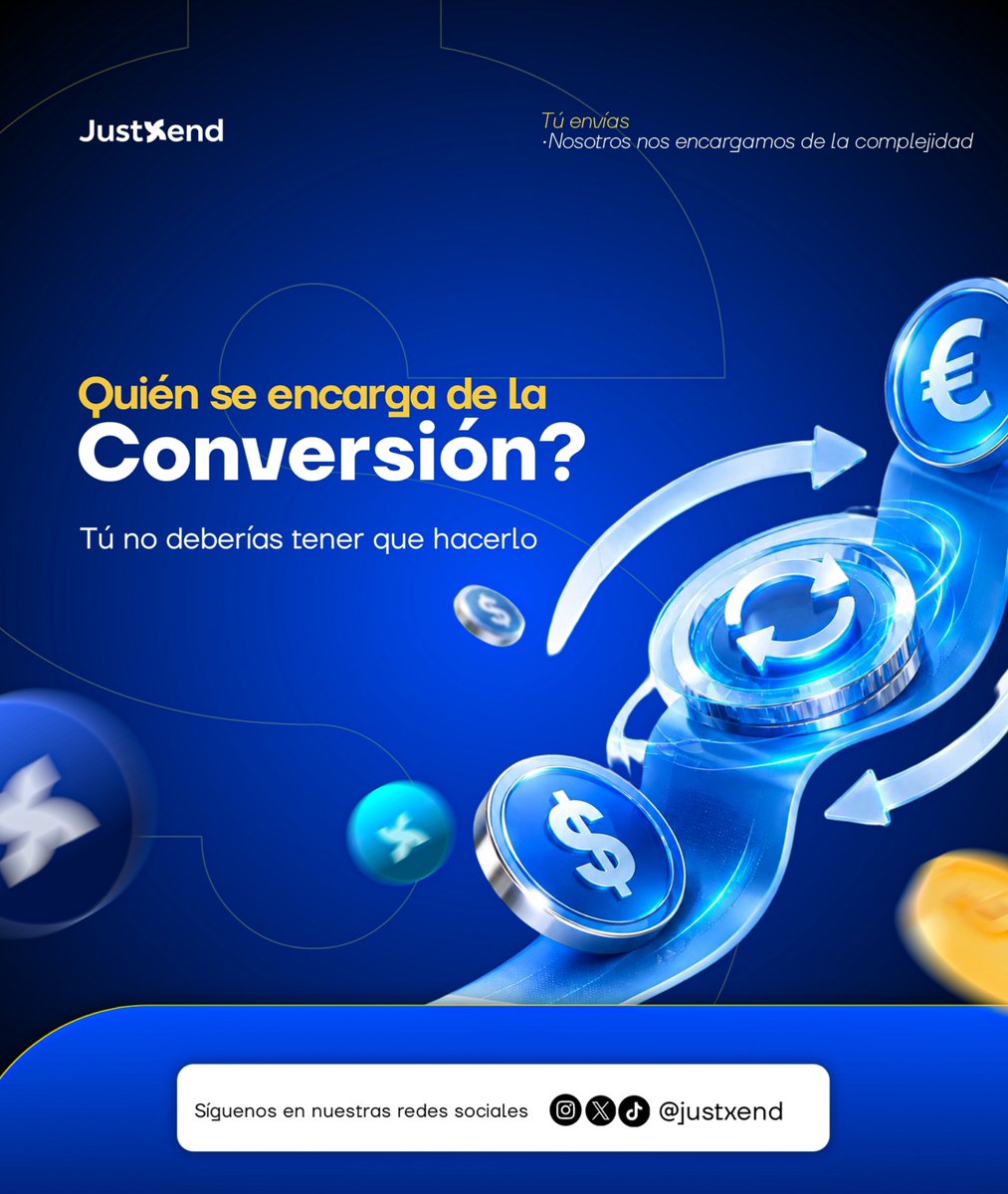 JustXendLATAM's tweet photo. Enviar dinero no debería significar tener que entender cada paso que ocurre detrás del pago.

La conversión y las partes complicadas ocurren en segundo plano, para que tú puedas concentrarte simplemente en enviar. 🎯

Ahí es donde entra JustXend. 🚀 https://t.co/MMLBhxorLF