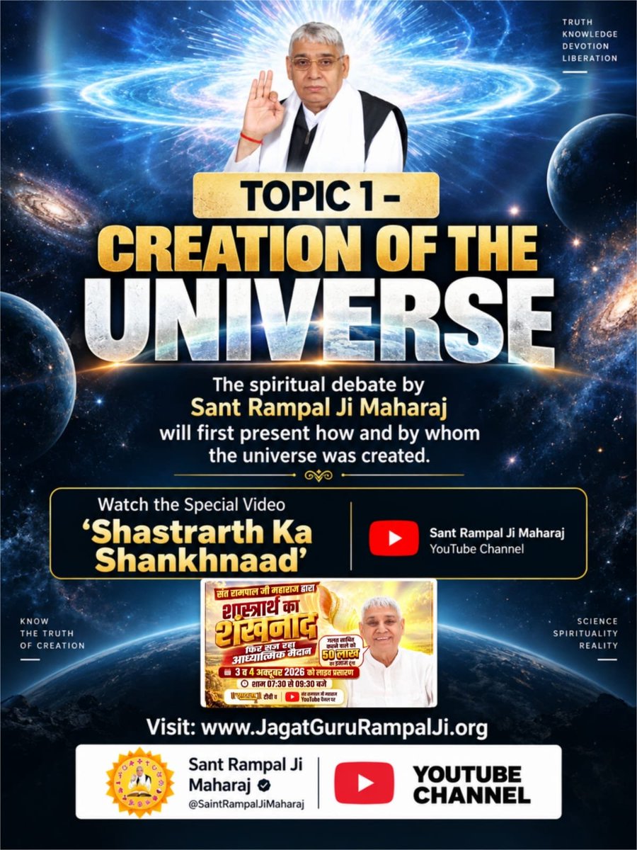 PisaramDas's tweet photo. #शास्त्रार्थ_का_शंखनाद

Sant RampalJi YtChannel https://t.co/nLzwVb3YWg