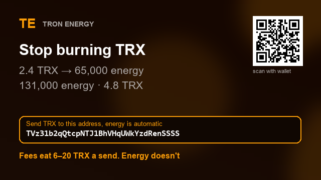 Brittanieekul's tweet photo. Buying TRX just to send USDT? You don't have to.
2.4 TRX → 65,000 energy (1 hour)
131,000 energy · 4.8 TRX
Address : TVz31b2qQtcpNTJ1BhVHqUWkYzdRenSSSS
Amount is calculated from the TRX you send
#cryptobeginner #tethertransfer https://t.co/8KWHivSI0P