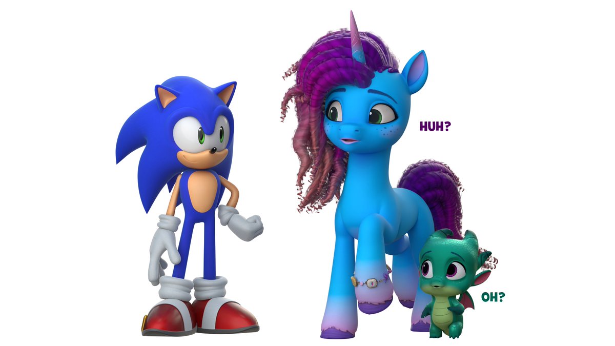 SweetSunny0707's tweet photo. Misty and Sparky meet Sonic the Hedgehog.
How adorable they are!

Sonic rig belongs to @TBSF_YT 
Misty and Sparky rigs belong to @_Maka_11 

Made with Blender 4.5 LTS https://t.co/xJ5Slj5LAW