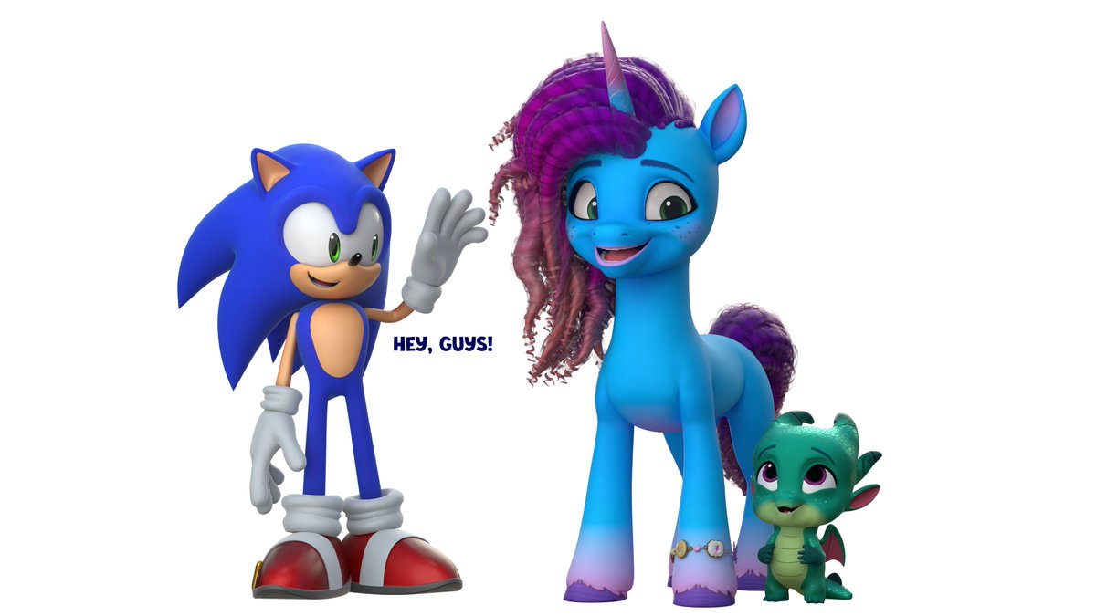 SweetSunny0707's tweet photo. Misty and Sparky meet Sonic the Hedgehog.
How adorable they are!

Sonic rig belongs to @TBSF_YT 
Misty and Sparky rigs belong to @_Maka_11 

Made with Blender 4.5 LTS https://t.co/xJ5Slj5LAW