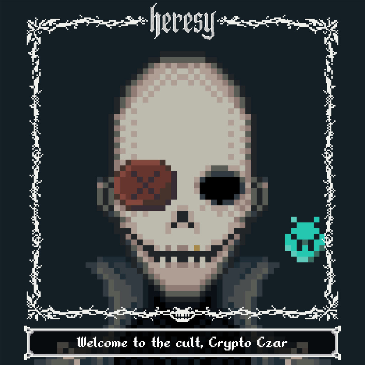 HeresyCult's tweet photo. Honorary Heretic @crypto_czar_eth has been summoned.

One eye on the market.

The other was liquidated. 👁️

Welcome to the cult, Crypto Czar https://t.co/dJwsaUev4h