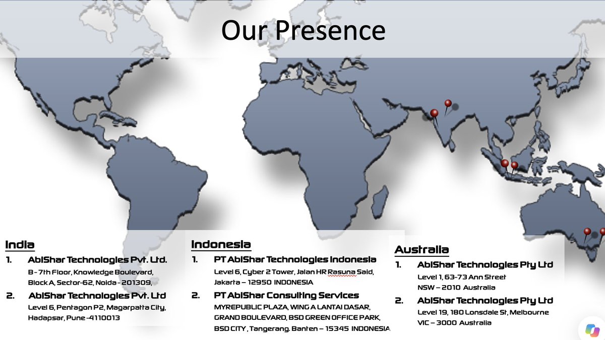 AbiSharTech's tweet photo. Operating Globally,Delivering Locally https://t.co/JzJqaRqJlA
