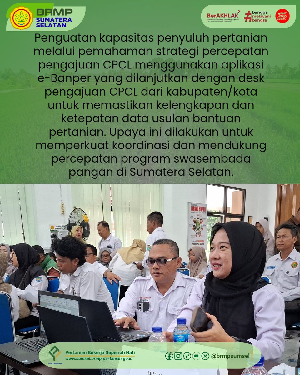 brmpsumsel's tweet photo. 📲 Perkuat Kapasitas Penyuluh, BRMP Sumsel Dorong Percepatan CPCL via e-Banper

Baca berita selengkapnya di link :
https://t.co/Wu845gNI52

​#BRMPSumsel #eBanper #PenyuluhPertanian #SwasembadaPangan #SumselMaju https://t.co/2M18swCkuc