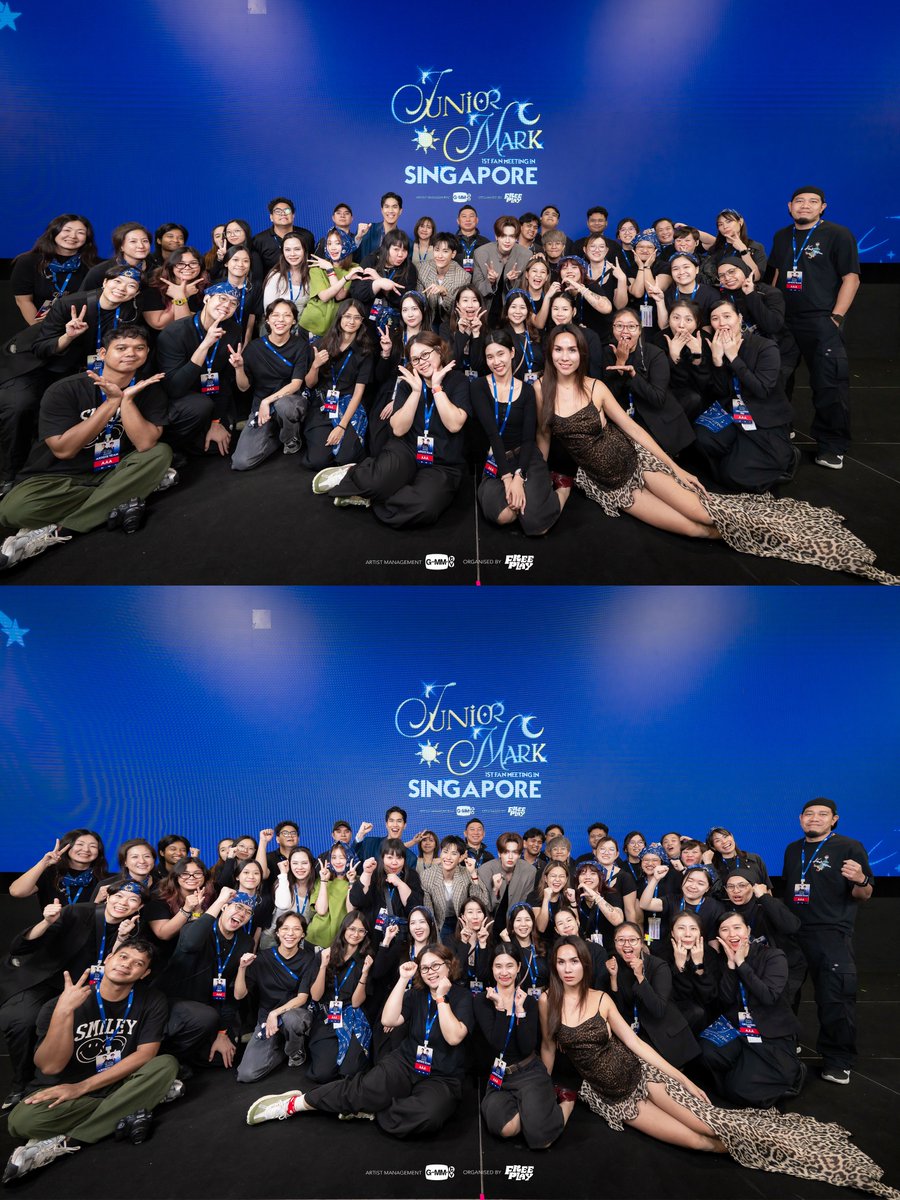 wearefreeplay's tweet photo. 🌙☀️✨ THE STARS ALIGNED, AND WHAT A NIGHT IT WAS AT JUNIOR MARK 1ST FAN MEETING IN SINGAPORE! ✨☀️🌙

Behind every cosmic night is a whole universe of people who made it possible. 🌌 A huge thank you to every member of our out-of-this-world team, from our crew and staff to everyone working behind the scenes, on the ground, and everywhere in between 🌟🫶💫

Organiser: FREEPLAY
Artist Management: GMMTV
Official Photographer: loftydreams co
Supported by: twoqueensasia

#JuniorMark1stFMSingapore
#GMMTV #FREEPLAYSG #JuniorMark