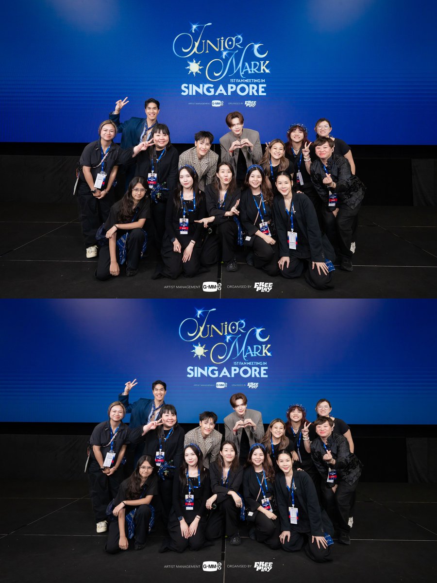 wearefreeplay's tweet photo. 🌙☀️✨ THE STARS ALIGNED, AND WHAT A NIGHT IT WAS AT JUNIOR MARK 1ST FAN MEETING IN SINGAPORE! ✨☀️🌙

Behind every cosmic night is a whole universe of people who made it possible. 🌌 A huge thank you to every member of our out-of-this-world team, from our crew and staff to everyone working behind the scenes, on the ground, and everywhere in between 🌟🫶💫

Organiser: FREEPLAY
Artist Management: GMMTV
Official Photographer: loftydreams co
Supported by: twoqueensasia

#JuniorMark1stFMSingapore
#GMMTV #FREEPLAYSG #JuniorMark