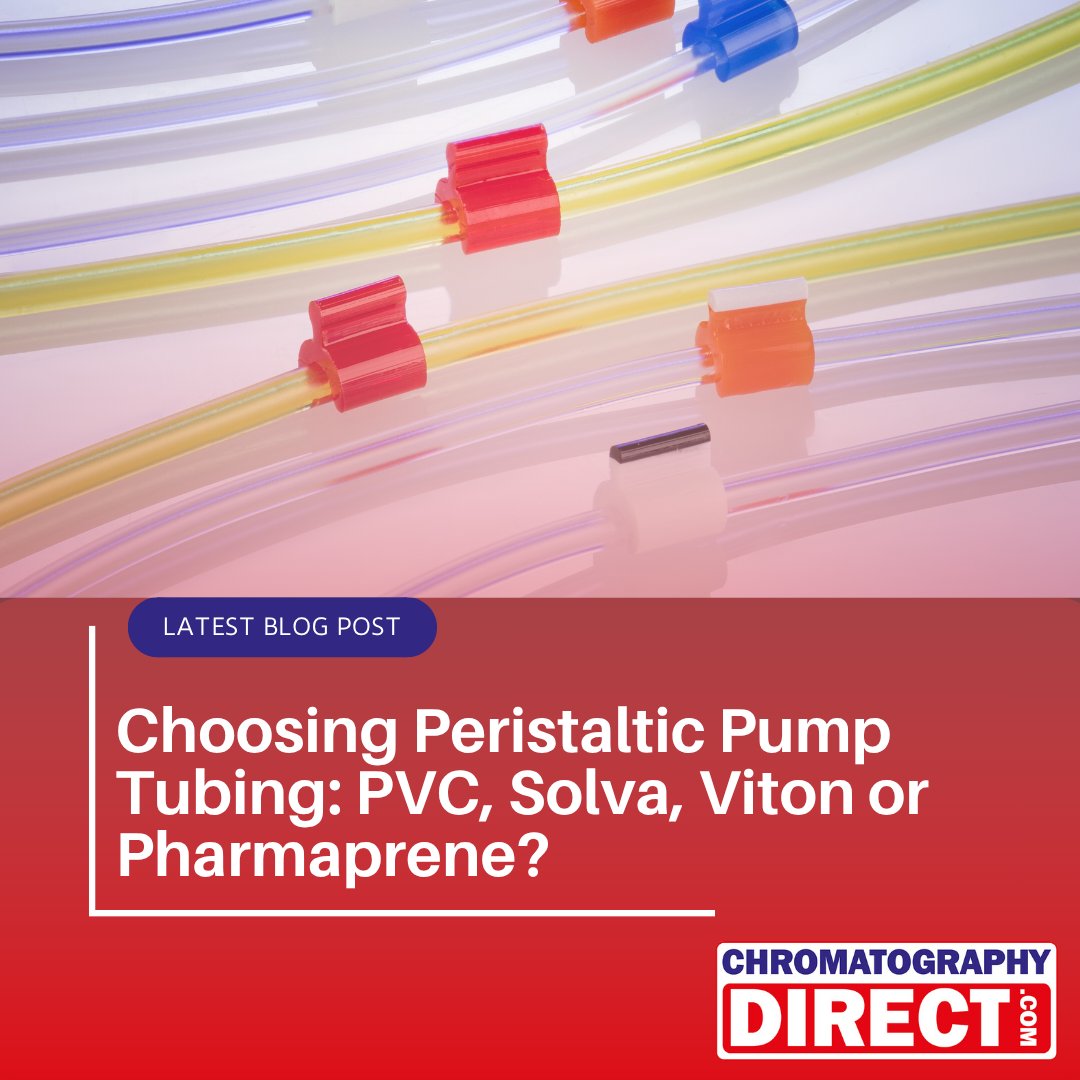 ChromDirect's tweet photo. PVC, Solva, Viton or Pharmaprene?
 
Aqueous → PVC
ICP/autoanalyser → PVC Analytical
Organic solvents → Solva
Aggressive acids, oils, heat → Viton
Leachable-sensitive → Pharmaprene
 
Every material, every I.D. from 0.13 to 3.18mm.

Read our blog: https://t.co/WZ7VFXTcFt https://t.co/poqGbhb0Rm