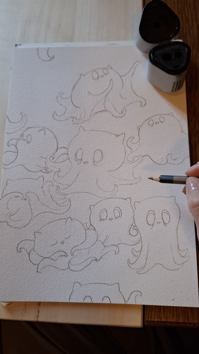 whimsicalpaint's tweet photo. Step by step..
It's taking forever to color the catapuses maybe I should have started with one instead of fifteen 😵 https://t.co/BEbjqomsed