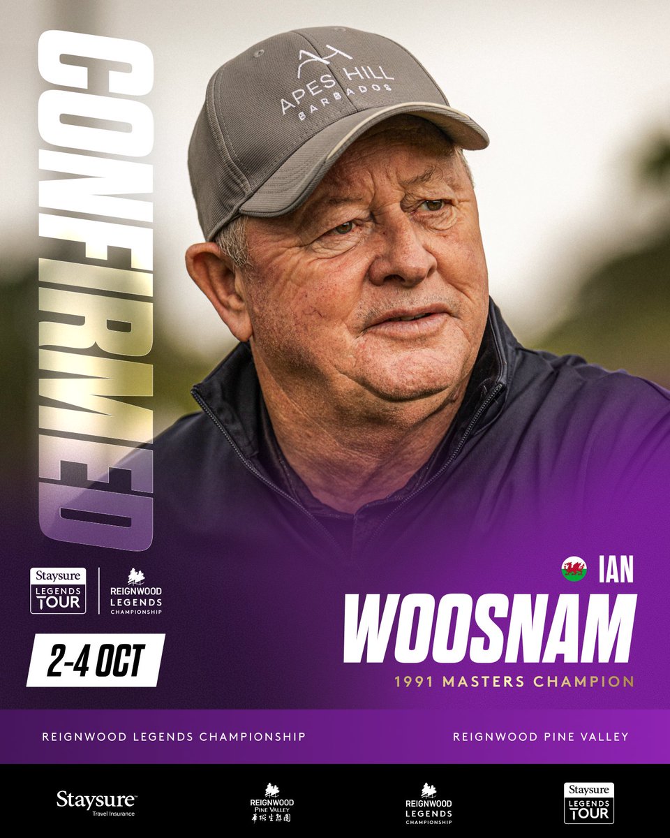 euLegendsTour's tweet photo. Two Major champions heading to China 🏆

1991 Masters champion Ian Woosnam and 2005 US Open champion Michael Campbell are confirmed for the Reignwood Legends Championship at Reignwood Pine Valley from 2–4 October.

#StaysureLegendsTour #ReignwoodLegendsChampionship https://t.co/VK45BkNhJY