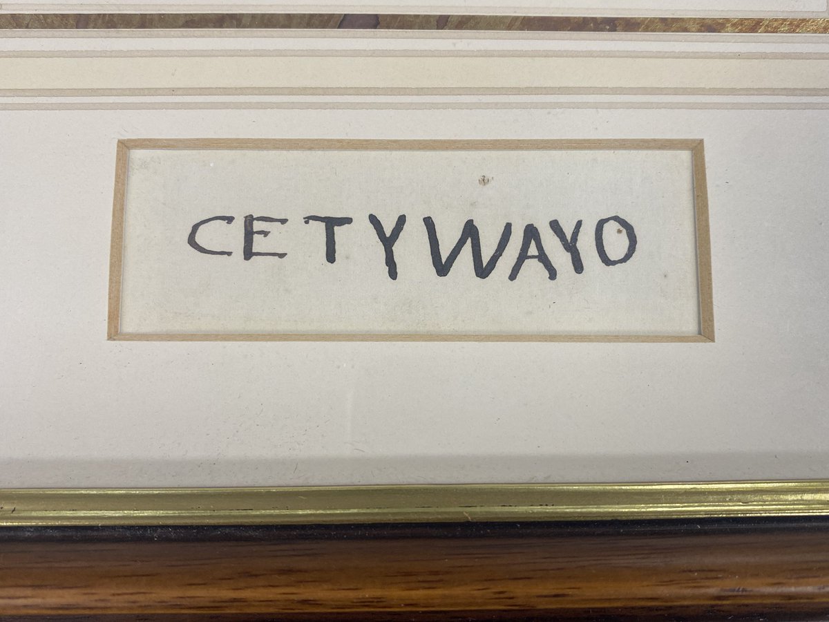 HansonsMilitary's tweet photo. A very rare example of the Zulu king, Cetschwayo’s signature, obtained by Colonel Hassard after the defeat of the Zulu kingdom in 1879.
Hassard was ultimately his gaoler, but became friends with the king, interacting with him frequently.
@HansonsUK https://t.co/6CW24G0vsI