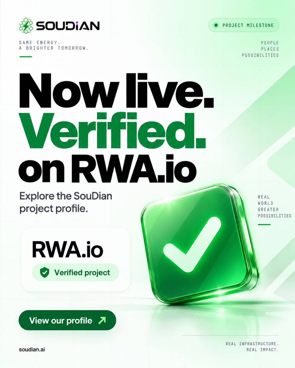 soudianAi's tweet photo. Live. Verified. Just getting started. ✅
Another milestone for SouDian. https://t.co/KpCACf8FL3