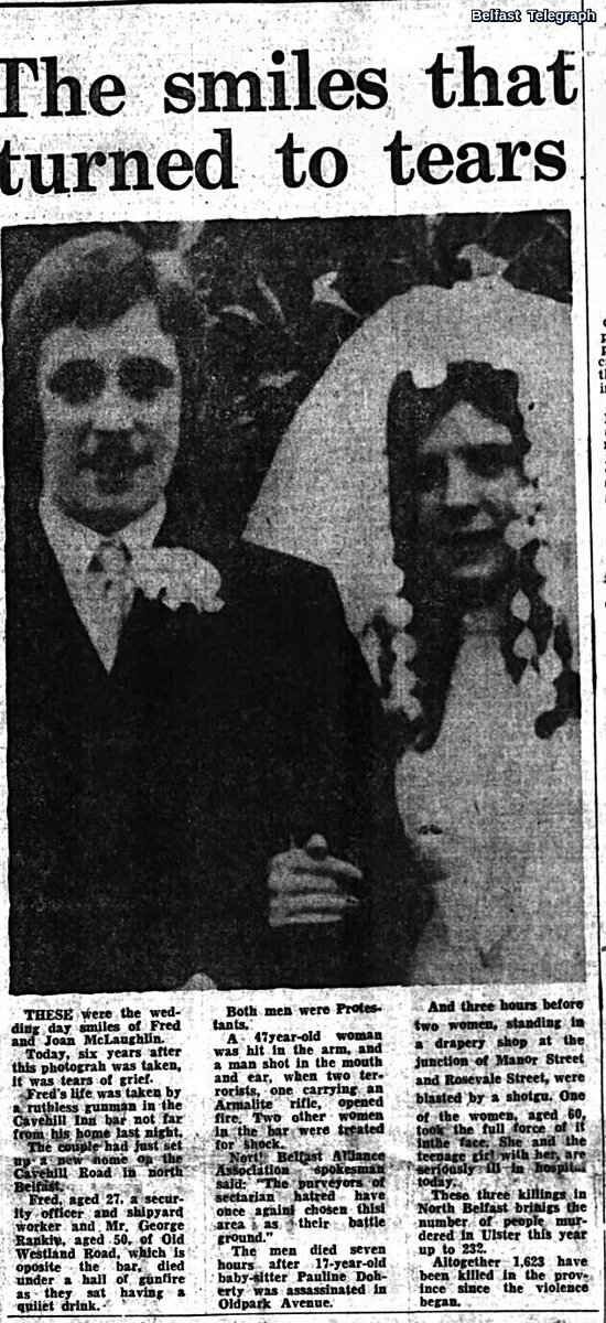 OnThisDayPIRA's tweet photo. #OnThisDay in 1976 the IRA murdered George Rankin &amp; Fred McLaughlin. Customers shot at the Cavehill Inn, formerly "Crangles" near Westlands, N. Belfast. N Ireland. Mr McLaughlin`s wife was among the injured &amp; her father was also present  #OTD. Robert Mallon was in court (Article) https://t.co/Howyi1hz5v