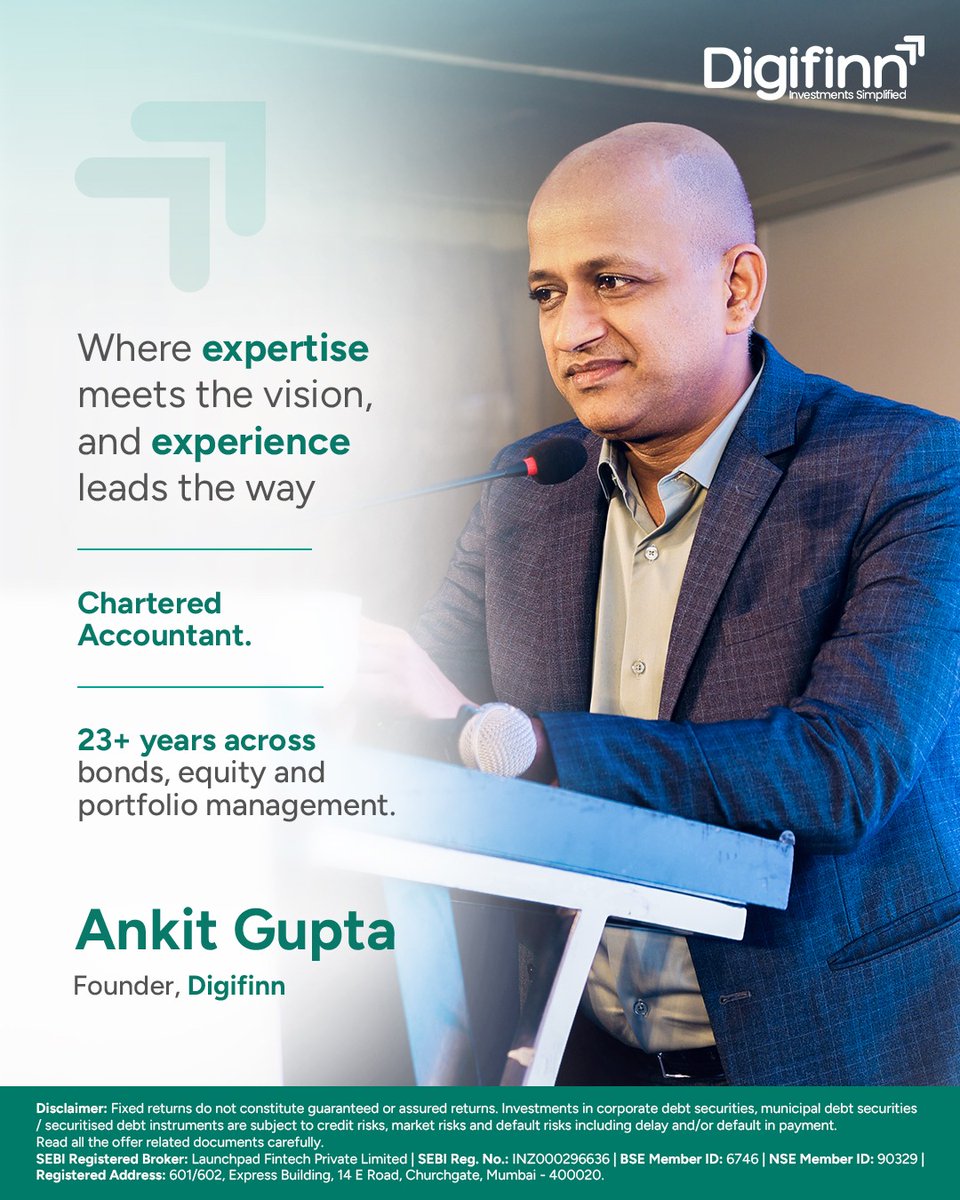 digifinn's tweet photo. Behind the numbers is a leader who believes in people first. 
Meet our Founder, Ankit Gupta, CA, the heart of Team Digifinn.
#MeetOurFounder #Digifinn #BondsThatLastForever https://t.co/v1HAWq464O