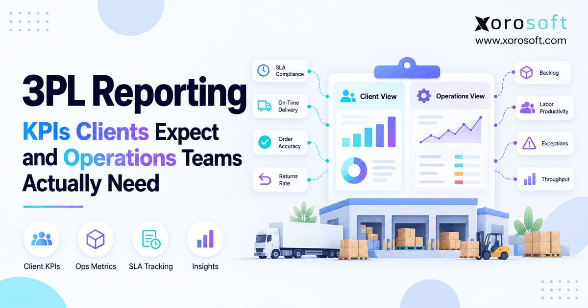 Xorosoft's tweet photo. 3PL clients need proof. Ops teams need warning signs.
Track both:
โข SLA + accuracy
โข Backlog + labor
โข Cost + client margin
Better reporting = faster decisions, fewer surprises.
https://t.co/YG6QWRYCSJ
#3PL #Logistics #WarehouseManagement #EcommerceOperations #SupplyChain https://t.co/BMYJ4MHURm