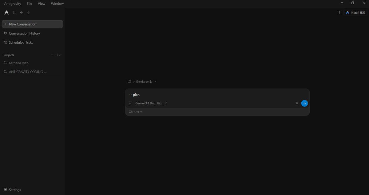IshanJX's tweet photo. Really appreciate the Antigravity team for continuously improving the harness. The New Plan Mode and all the recent updates are making the overall experience much better. Great to see the focus on improving the agent workflow. 🚀 @antigravity https://t.co/BwXAuI1ztM