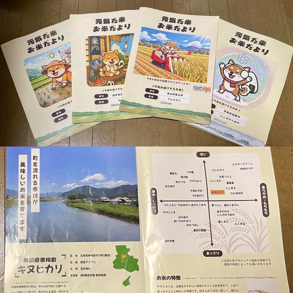 hanachankeiko's tweet photo. お米はスーパーだと
一般的に知られている品種に限られますが
元気だ米は月各地のお米を楽しめます🌾
「お米だより」で生産者の方や地域の情報も知れるのでそれも楽しみです😊

元々自炊は少なかったのですが
元気だ米をきっかけにお米を食べるように
なりました🍚
おすすめです！
#元気だ米 https://t.co/nDgiDMHkpA