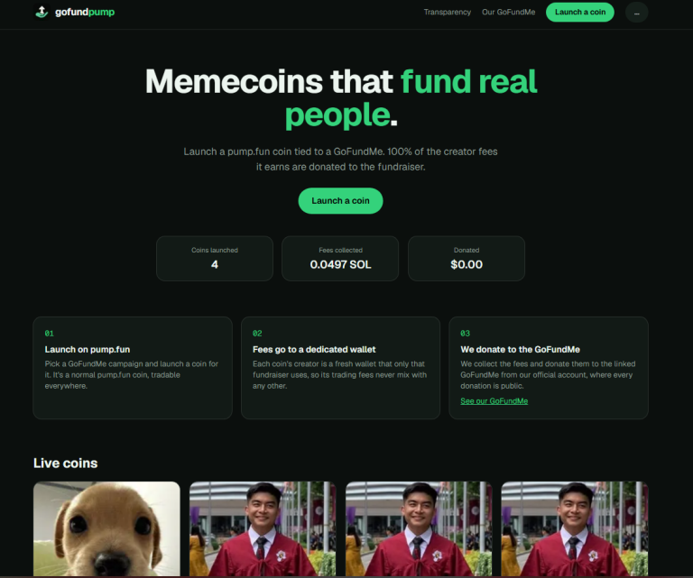 GofundpumpX's tweet photo. The first functional GofundMe Fee-redirect for pumpfun creator rewards.

Share creator rewards to support any GoFundMe campaign ❤️

https://t.co/R8EmHQAcK8

Try it Today! https://t.co/bGqiOfNWQI